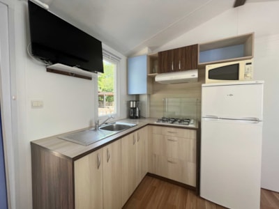 Mobile home Ibiza Confort  26m² (2 Bedrooms) + 18 m² semi-covered terrace (new!)