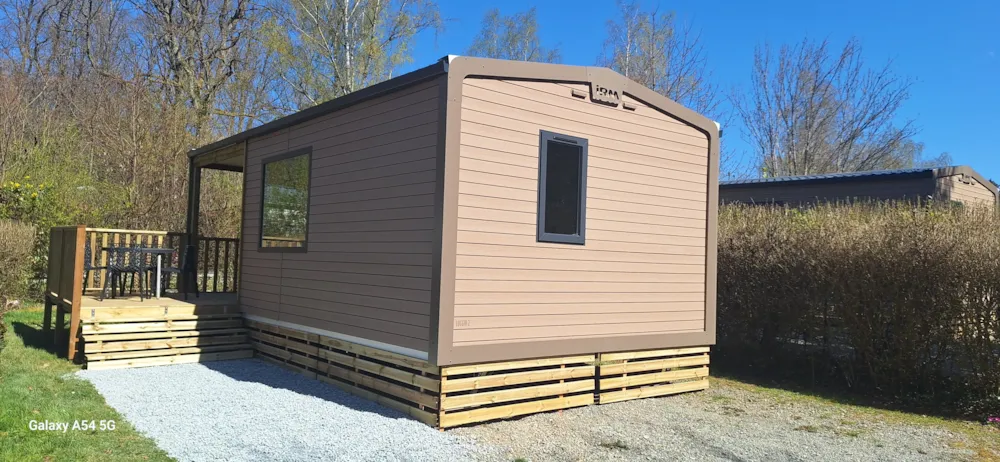 Location - New// Mobil-Home Loggia Confort 32M² - 4 Personnes + Terrasse Intégrée  Couverte + Tv+ Lit160 - Flower Camping du Lac de la Seigneurie