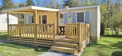Mobile home Bermudes Confort 30m² (3 Bedrooms) + semi covered Terrace 18 m²+ TV