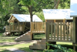 Location - Tente Safari 18 M² / 2 Chambres - Terrasse (Sans Sanitaires Privatifs) - NANTES CAMPING