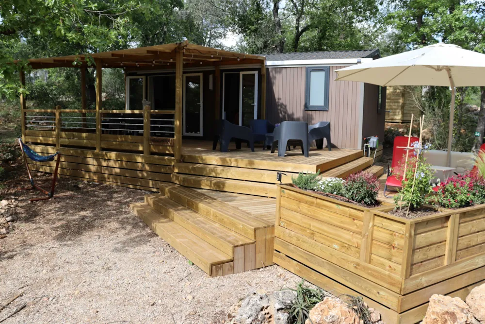 Huuraccommodatie(s) - Premium Cottage Rêves D'été - Camping Naturiste La Tuquette