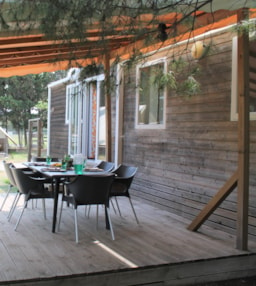 Mietunterkunft - Cottage Premium 34M² (2 Zimmer) + Terrasse + Klimaanlage + Spüllmachine+Tv - Domaine de la Palme