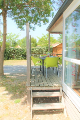 Location - Mobil-Home Famille Confort (2 Chambres) 29M² Dont Terrasse Couverte Intégrée + Climatisation - Domaine de la Palme
