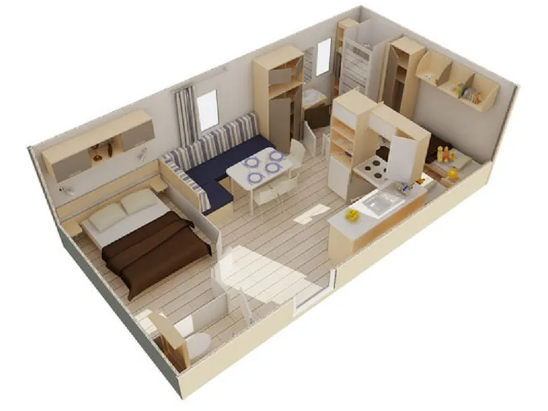 Mobil-Home Confort+ 2 Chambres S