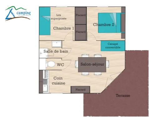Location - Chalet - 2 Chambres - image n°10 - Camping De La Lône