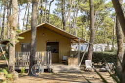 Mietunterkunft - Lodge Luxe 2 Schlafzimmer **** - Camping Sandaya Soulac Plage