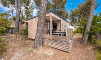 Mietunterkunft - Mobilheim Premium - 2 Schlafzimmer - 29M² - Terrasse -  Klimaanlag - Tv - Camping Marvilla Parks - La Baie des Anges