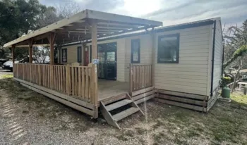 Mietunterkunft - Mobilheim Premium Modèle Azur - 4 Schlafzimmer - 43M² - Terrassenlounge - Klimaanlage-Tv - Camping Marvilla Parks - La Baie des Anges