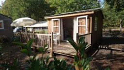 Accommodation - Wooden Cabin Standard  20 M² - 2 Bedrooms Per Night - Flower Camping Le Médoc Bleu