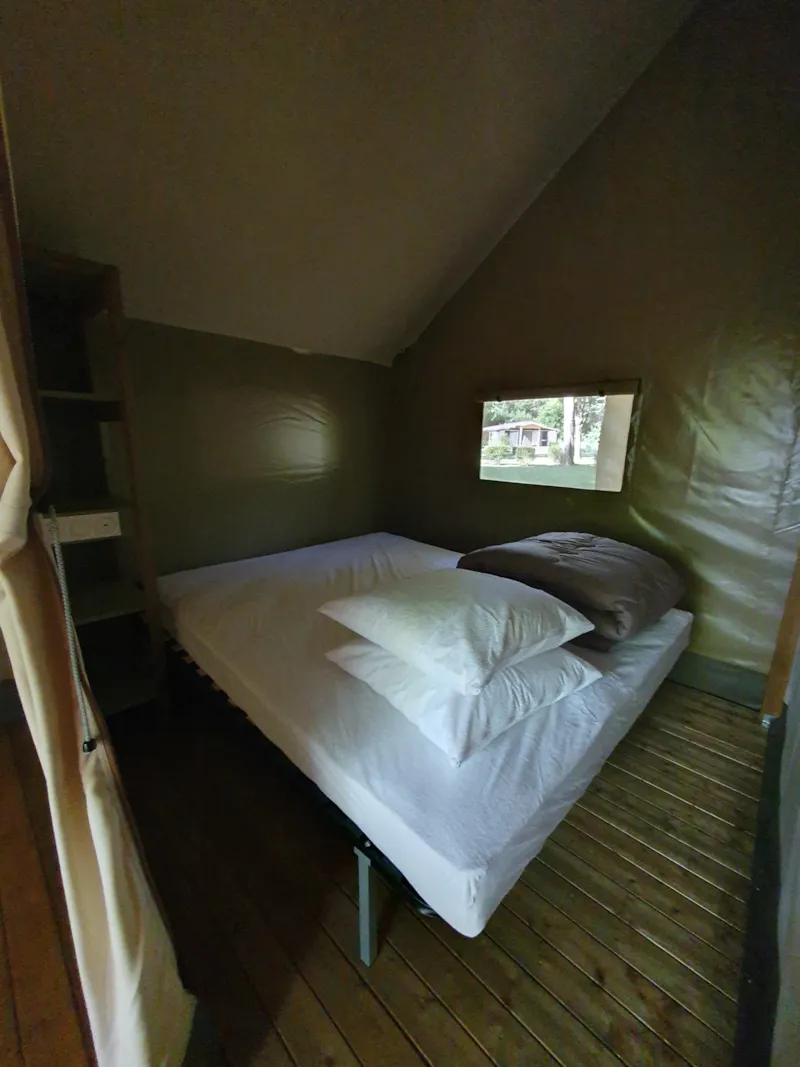 Tente Lodge Mini-Wood Sur Pilotis En Toile , Sans Sanitaires, Pour 4 Personnes