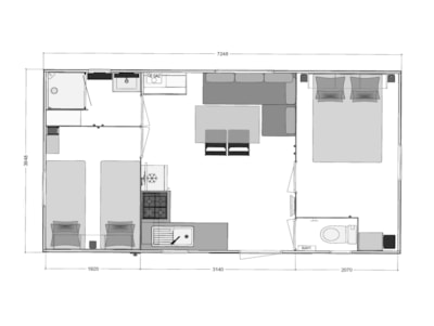 MOBILE HOME RIDOREV 30m2, 2 bedrooms, 4 people — 10