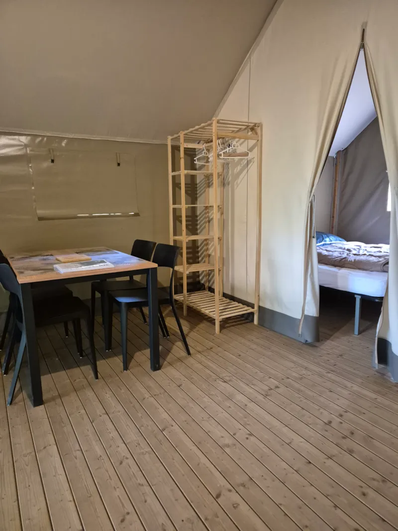 Tente Lodge Mini-Wood Sur Pilotis En Toile , Sans Sanitaires, Pour 4 Personnes