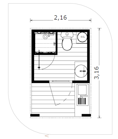 Premium pitch for tents, caravans and motorhomes with private bathroom facilities and kitchen area — 7