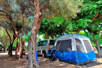 Stellplatz - Stellplatz A: Auto + Zelt - Camping & Bungalows Estanyet