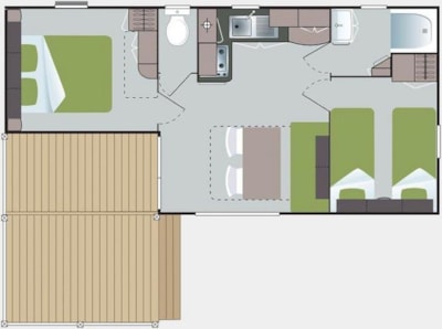 Mobile home Caraïbes Air-conditioned  2 bedrooms — 6