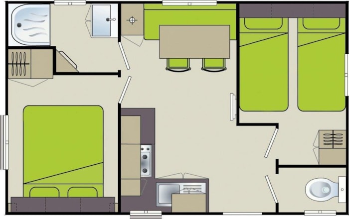 C- Mobil-Home Adriatique - 2 Chambres