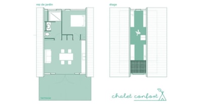 Chalet Triangle Premium  34m² (2 bedrooms) + large terrasse
