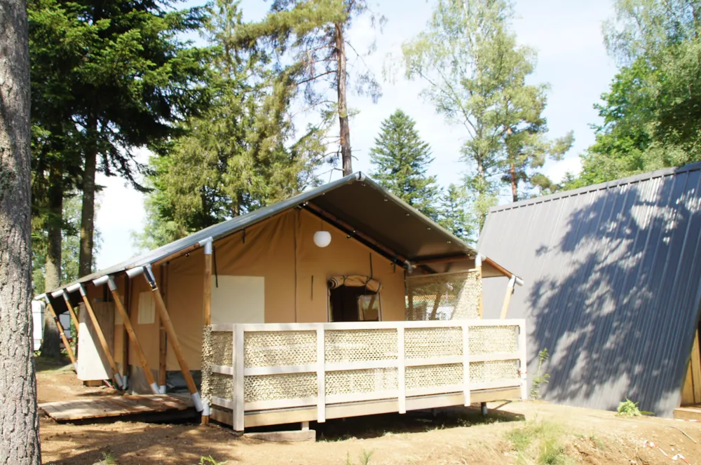Location - Tente Safari Premium 35M² (2 Chambres) + Terrasse Semi Couverte - Camping Les Murmures du Lignon