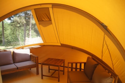 Tent ECOCHIQUE 24m² - 2 bedrooms - without toilet blocks