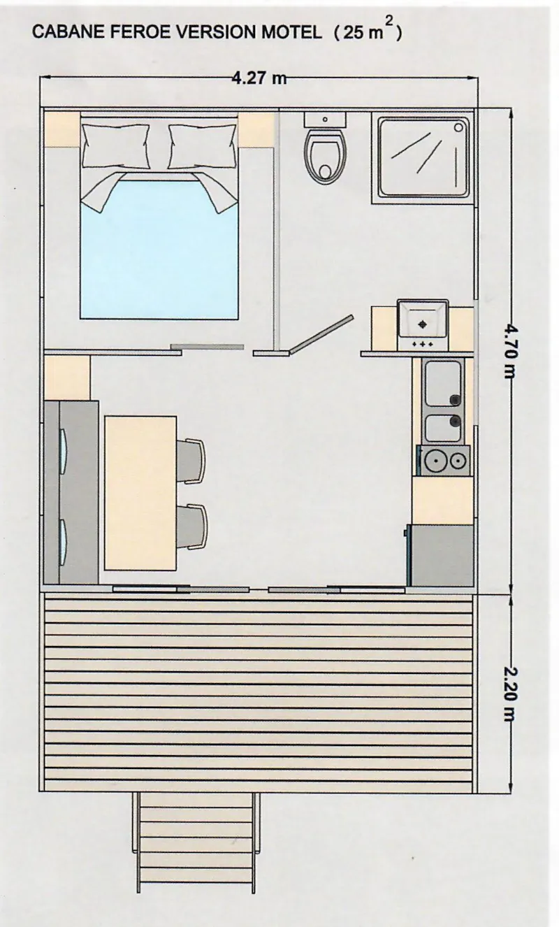 Cabane Confort 20M² (1 Chambre) + Terrasse Couverte