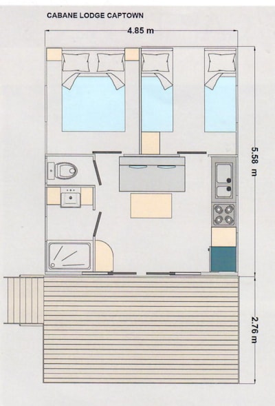 cabin Confort 25m² (2 bedrooms) + sheltered terrace