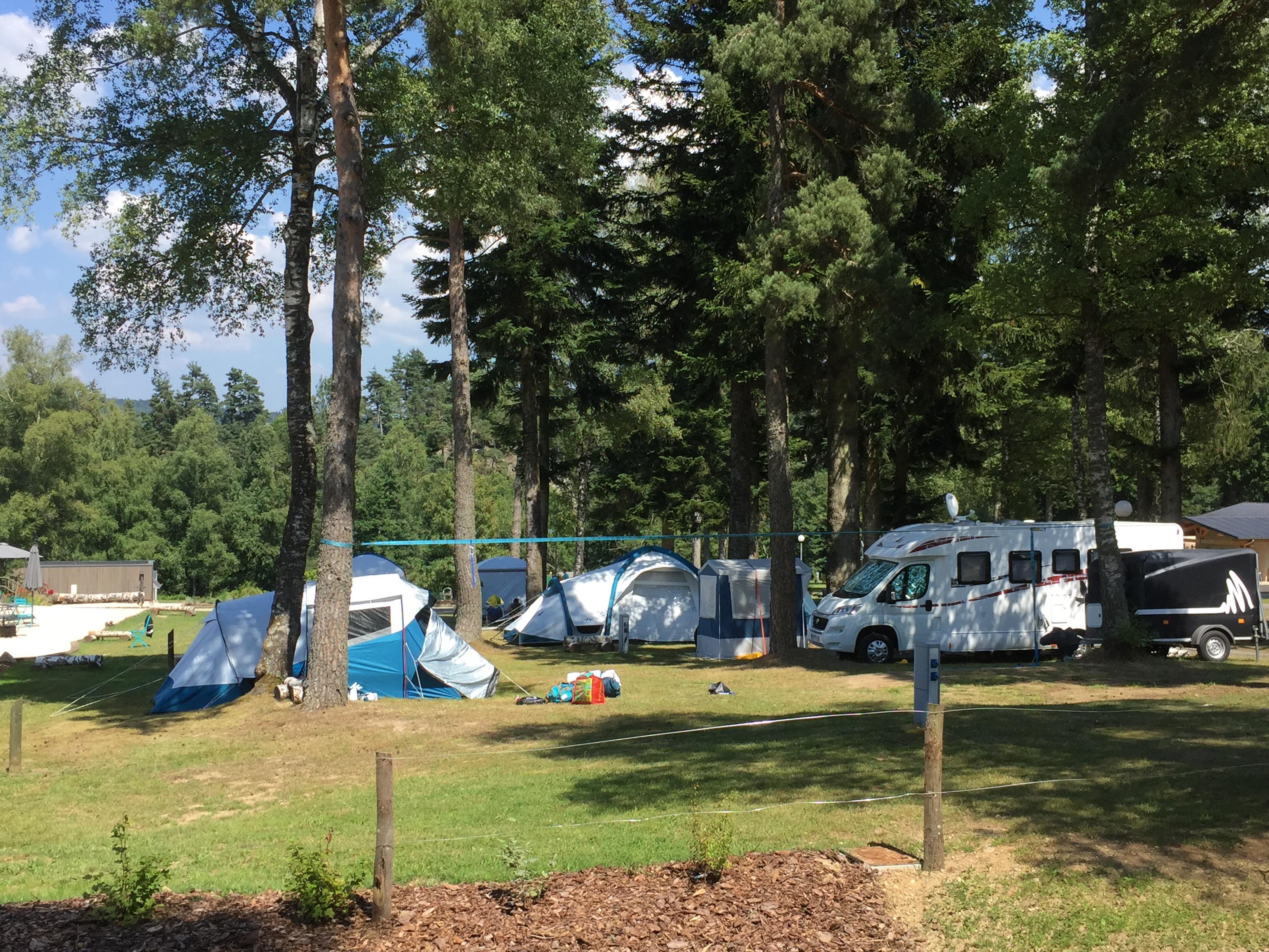 Kampeerplaats - Basisprijs Natuurplaats (1 Tent, Caravan Of Camper) - Flower Camping Les Murmures du Lignon