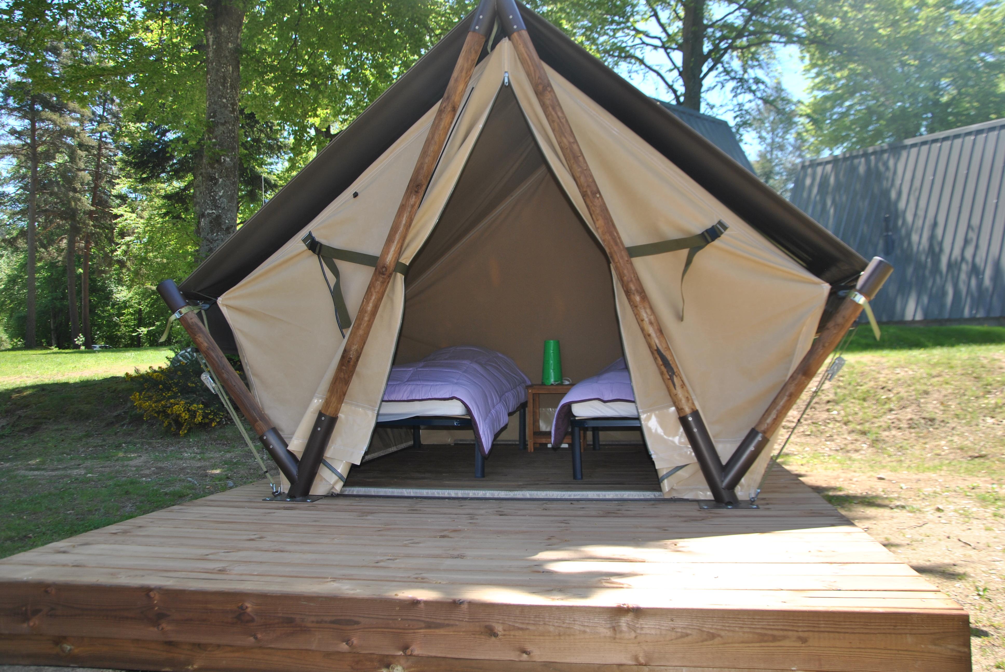 Huuraccommodatie - Tent Nomade 8M² (1 Slaapkamer) + Terras Zonder Sanitair - Flower Camping Les Murmures du Lignon