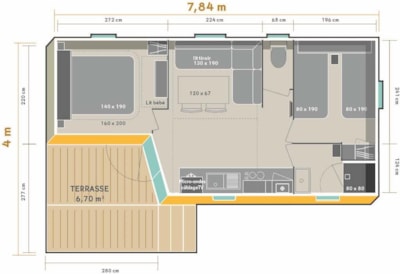 Mobile-home O'HARA 784 TI PREMIUM - 2 bedrooms — 6