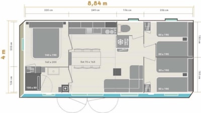 Mobile-home O'HARA 884 PREMIUM - 3 bedrooms — 5