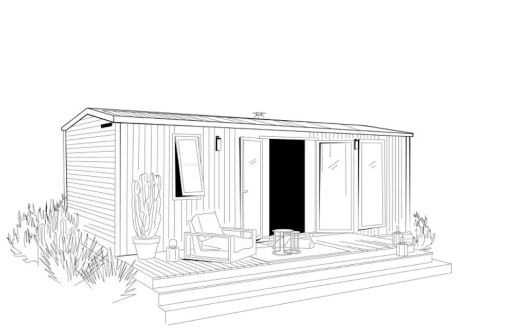 Huuraccommodatie(s) - Stacaravan O'hara 804 Privilege - 2 Slaapkamers - Camping La Forêt