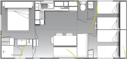 Location - Mobil Home Confort 6 Personnes - image n°3 - Camping du Gouffre de la Croix