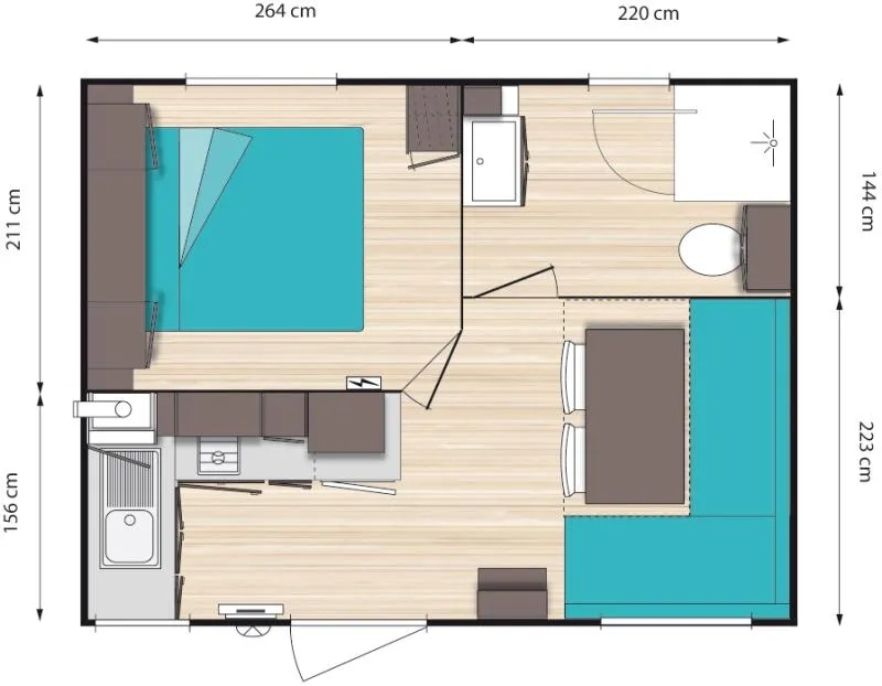 Mobil-Home Duo - 1 Chambre 20M²