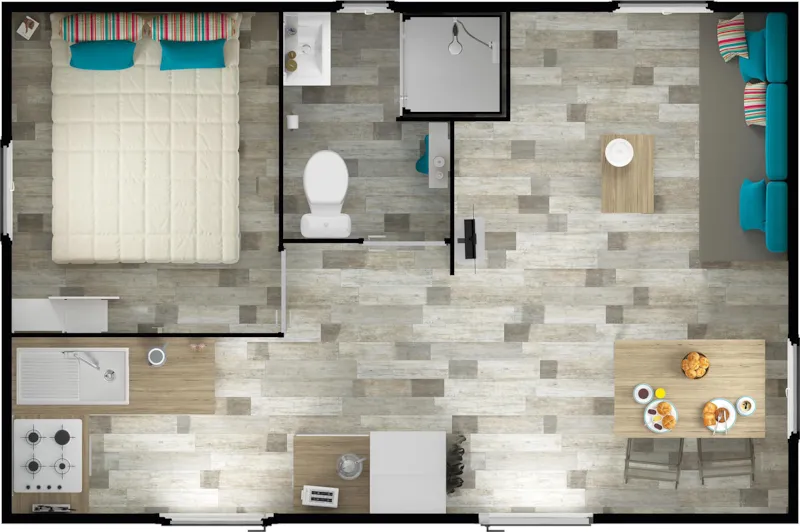 Mobil-Home Luxe - 1 Chambre 22M²