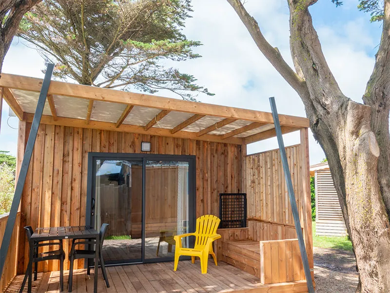 Mietunterkunft - Premium-Holzchalet Mit 1 Schlafzimmer - Camping Les Pérouses du Phare