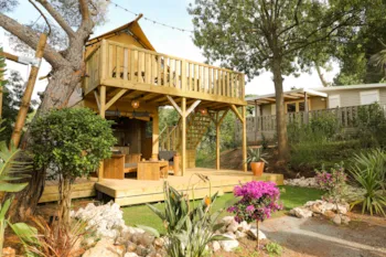 Mietunterkunft - Zelt Lodge Shimmer 30M2 - - Camping Site de Gorge Vent