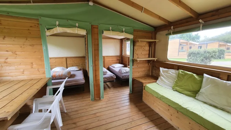 Tente Aménagée Sans Sanitaires - 24M² - 2 Chambres