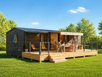Mietunterkunft - Mobilheim Premium - 40 M² - 3 Zimmer Mit Halbüberdachter Terrasse - Domaine de la Baie Dorée