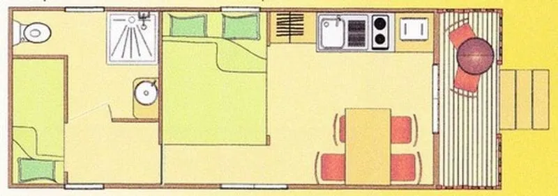 Roulotte 20M² + Balcon