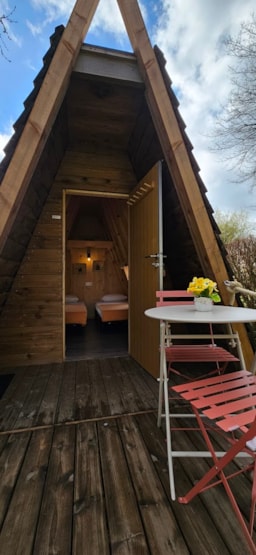 Mietunterkunft - Cabadienne - Holzhütte 6.5M² - Terrasse - Camping Des Trois Tilleuls