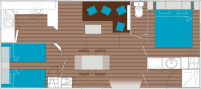 Sumba CONFORT - 2 bedrooms 32m² - Air conditioning, terrace, TV — 6
