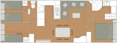 Blueberry3 PREMIUM - 3 bedrooms 40m² - Air conditioning, terrace, TV — 8