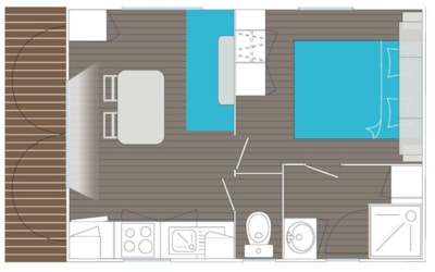 Corsaire CONFORT - 1 bedroom 20m² - Air conditioning, terrace, TV — 5