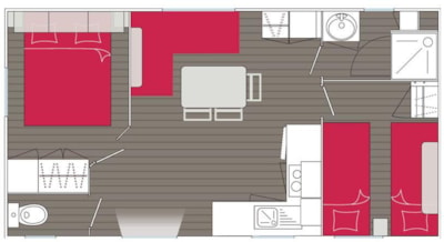 Océane CONFORT - 2 bedrooms 27m² - Air conditioning, terrace, TV — 8