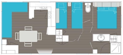 Maldives CONFORT - 2 rooms 32m² - Air conditioning, terrace, TV — 7