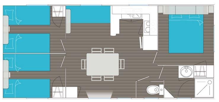 Hytte i CASTELNAU DE GUERS – Mobile-home Tamaris 3 bedrooms 32m² 6 Ppl. – photo 5