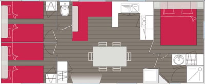 Florès3 CONFORT - 3 bedrooms 35m² - Air conditioning, terrace, TV — 7