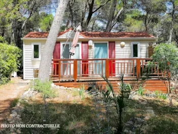 Mietunterkunft - Florès Confort-2 Schlafzimmer 30M²- *Klimaanlage, Terrasse, Tv* - Camping Résidentiel La Pinède
