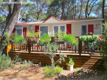 Mietunterkunft - Sumba Confort -2 Schlafzimmer 32M²- *Klimaanlage, Terrasse, Tv* - Camping Résidentiel La Pinède