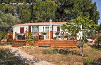 Mietunterkunft - Baltimore Premium-2 Schlafzimmer 40M²- *Klimaanlage, Terrasse, Tv* - Camping Résidentiel La Pinède