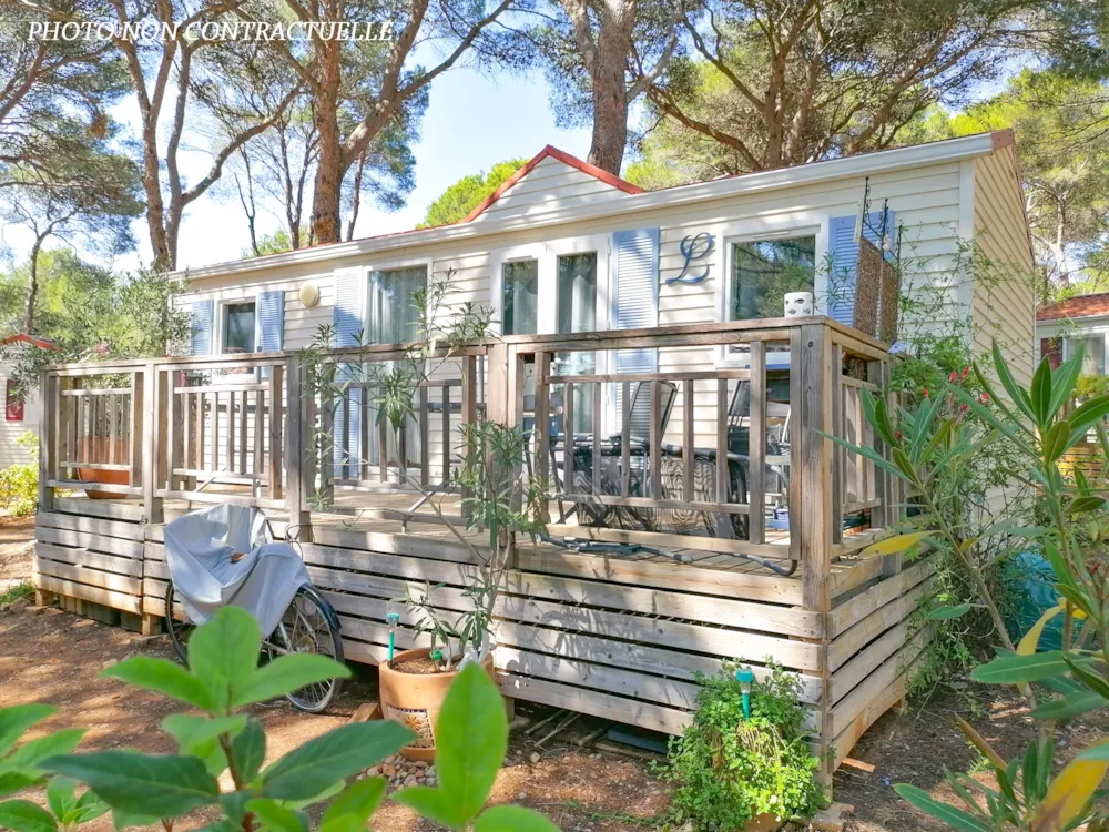 Huuraccommodatie(s) - Tribord Confort-3 Slaapkamers 32M²- *Airconditioning, Terras, Tv* - Camping Résidentiel La Pinède